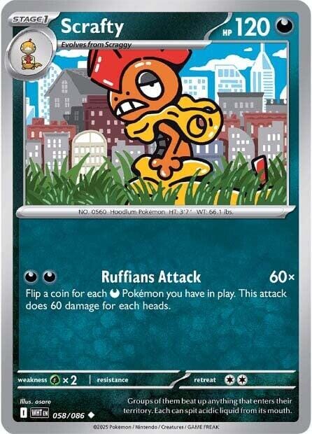Scrafty (058/086) [Scarlet & Violet: White Flare] Pokemon Single Pokémon  | Multizone: Comics And Games