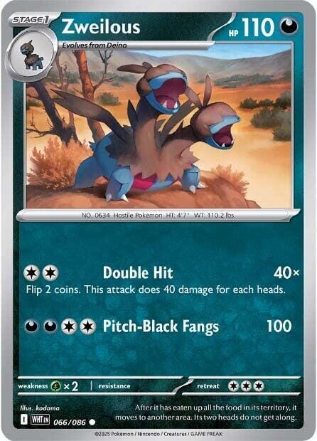 Zweilous (066/086) [Scarlet & Violet: White Flare] Pokemon Single Pokémon  | Multizone: Comics And Games