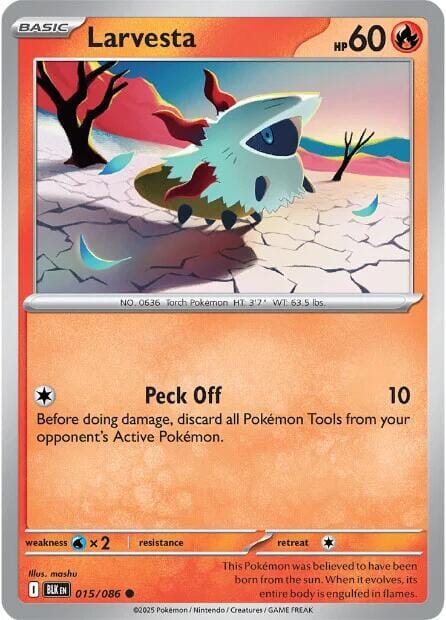 Larvesta (015/086) [Scarlet & Violet: Black Bolt] Pokemon Single Pokémon  | Multizone: Comics And Games