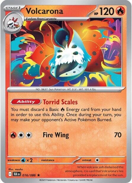 Volcarona (016/086) [Scarlet & Violet: Black Bolt] Pokemon Single Pokémon  | Multizone: Comics And Games