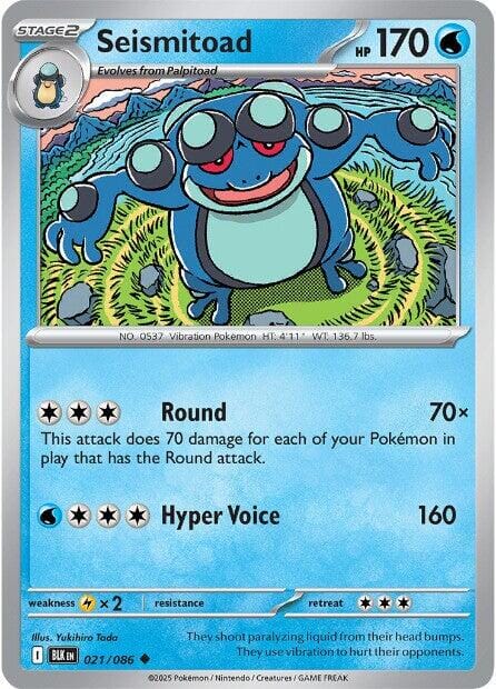 Seismitoad (021/086) [Scarlet & Violet: Black Bolt] Pokemon Single Pokémon  | Multizone: Comics And Games