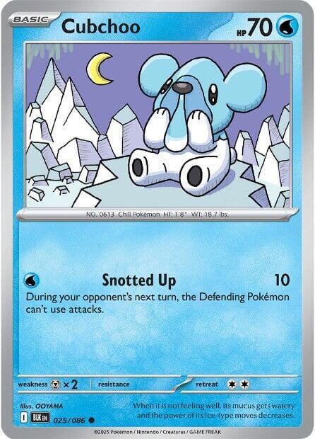 Cubchoo (025/086) [Scarlet & Violet: Black Bolt] Pokemon Single Pokémon  | Multizone: Comics And Games