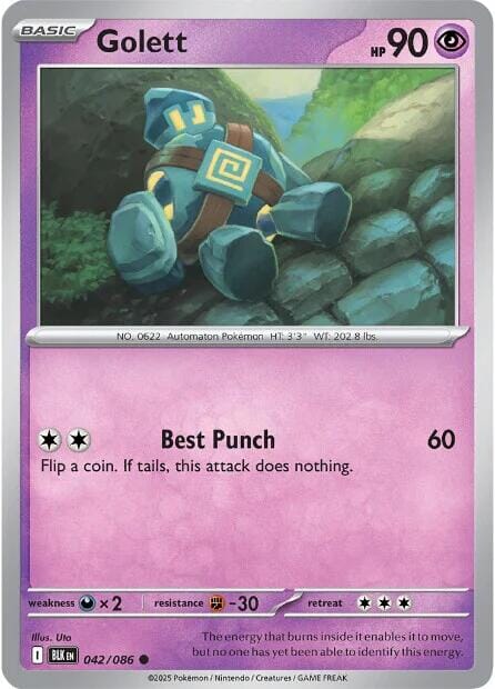 Golett (042/086) [Scarlet & Violet: Black Bolt] Pokemon Single Pokémon  | Multizone: Comics And Games