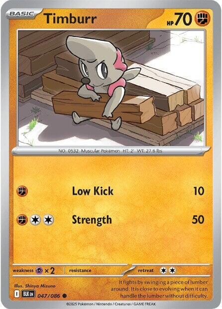 Timburr (047/086) [Scarlet & Violet: Black Bolt] Pokemon Single Pokémon  | Multizone: Comics And Games