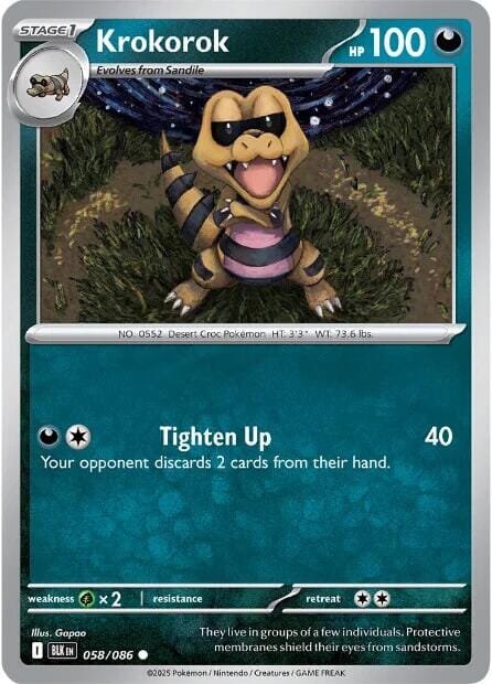 Krokorok (058/086) [Scarlet & Violet: Black Bolt] Pokemon Single Pokémon  | Multizone: Comics And Games