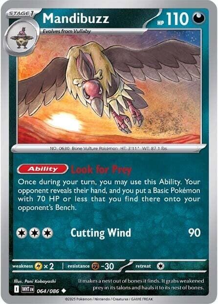 Mandibuzz (064/086) [Scarlet & Violet: White Flare] Pokemon Single Pokémon  | Multizone: Comics And Games