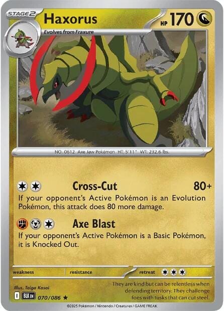 Haxorus (070/086) [Scarlet & Violet: Black Bolt] Pokemon Single Pokémon  | Multizone: Comics And Games