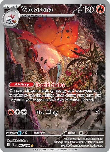 Volcarona (100/086) [Scarlet & Violet: Black Bolt] Pokemon Single Pokémon  | Multizone: Comics And Games