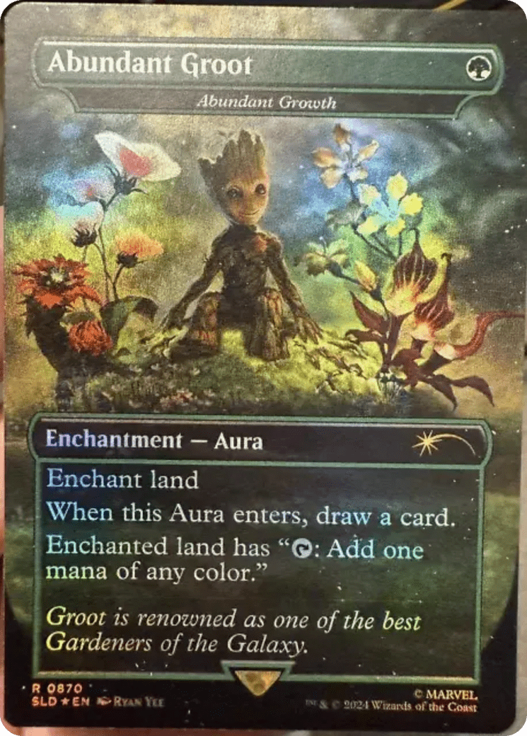 Abundant Groot - Abundant Growth (Rainbow Foil) [Secret Lair Drop Series] MTG Single Magic: The Gathering  | Multizone: Comics And Games