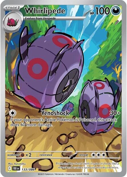 Whirlipede (133/086) [Scarlet & Violet: Black Bolt] Pokemon Single Pokémon  | Multizone: Comics And Games