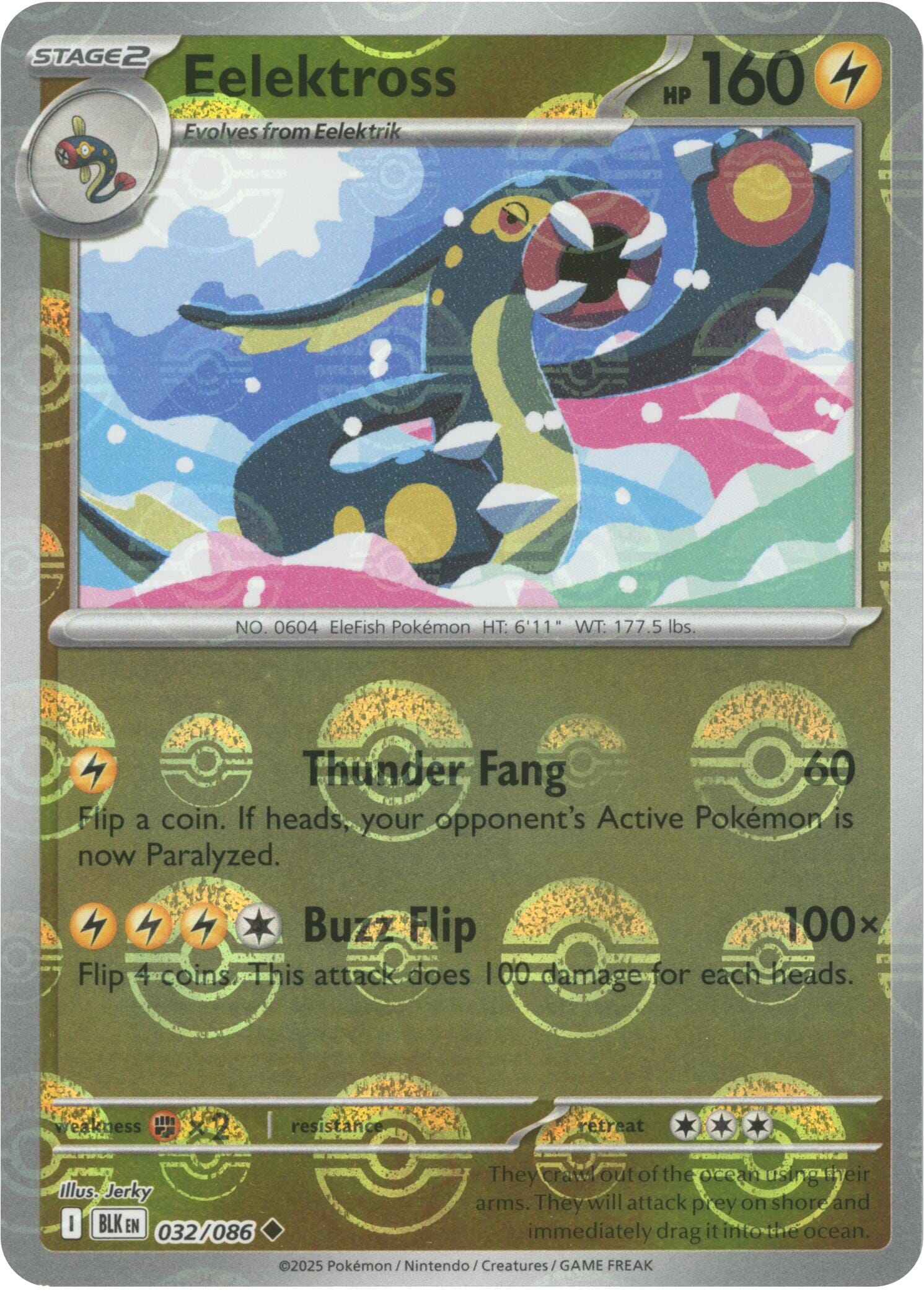 Eelektross (032/086) (Poke Ball Pattern) [Scarlet & Violet: Black Bolt] Pokemon Single Pokémon  | Multizone: Comics And Games
