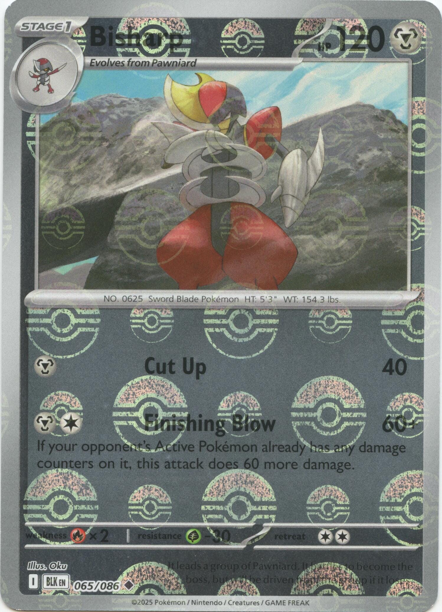 Bisharp (065/086) (Poke Ball Pattern) [Scarlet & Violet: Black Bolt] Pokemon Single Pokémon  | Multizone: Comics And Games