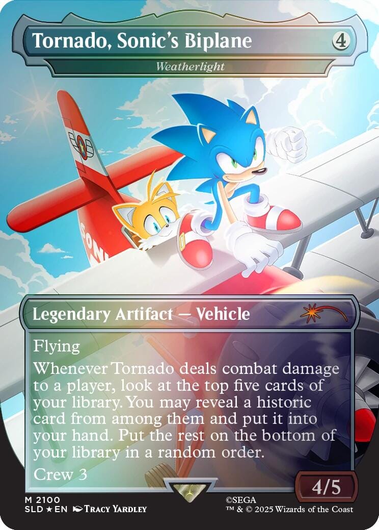 Tornado, Sonic's Biplane - Weatherlight (Rainbow Foil) [Secret Lair Drop Series] MTG Single Magic: The Gathering  | Multizone: Comics And Games