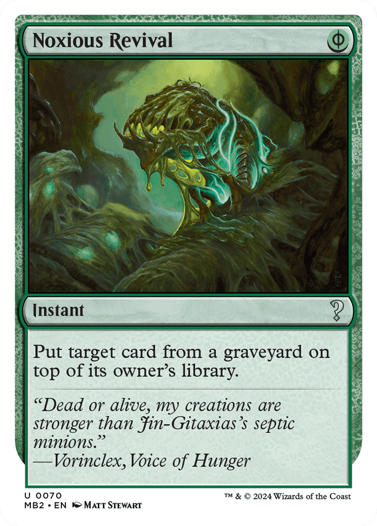 Noxious Revival (White Border) [Mystery Booster 2] MTG Single Magic: The Gathering  | Multizone: Comics And Games