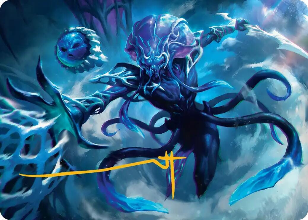 Illvoi Galeblade Art Card (Gold-Stamped Signature) [Edge of Eternities Art Series] MTG Single Magic: The Gathering  | Multizone: Comics And Games