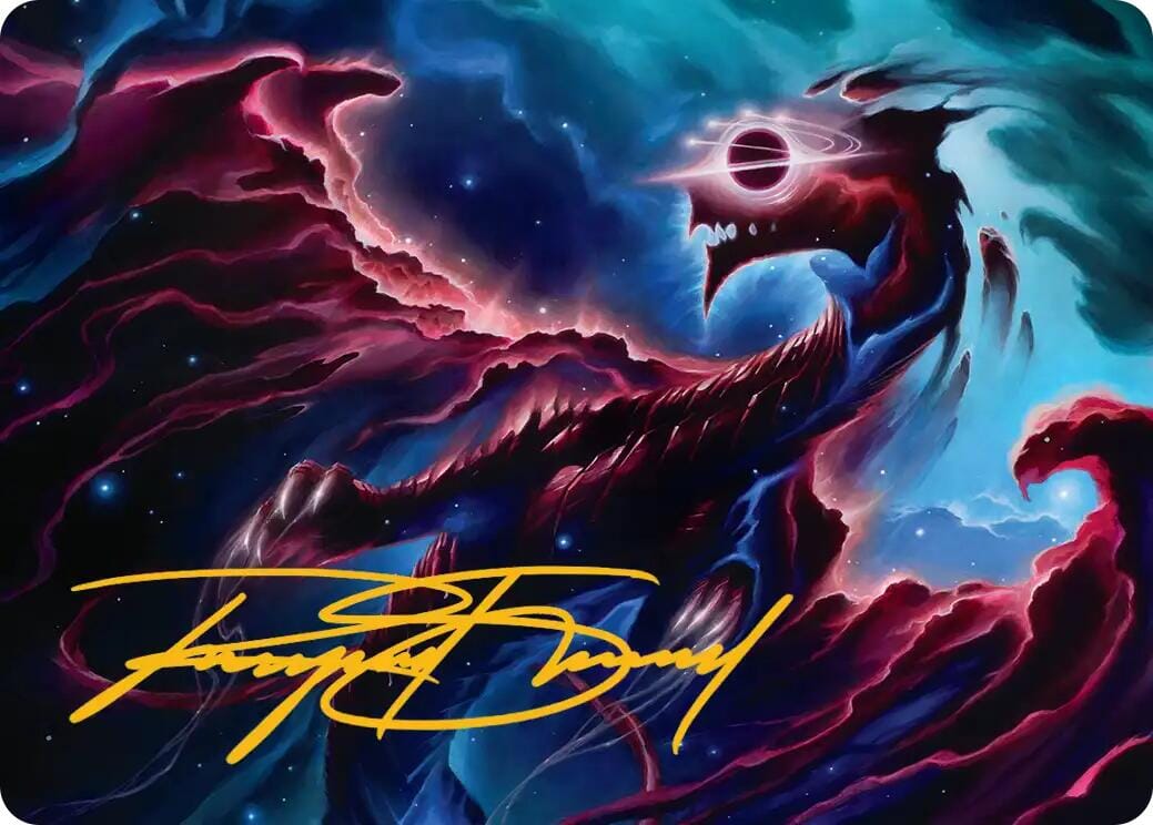 Nova Hellkite Art Card (18/54) (Gold-Stamped Signature) [Edge of Eternities Art Series] MTG Single Magic: The Gathering  | Multizone: Comics And Games