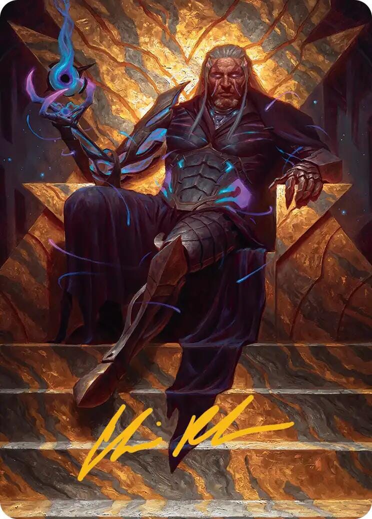 Tezzeret, Cruel Captain Art Card (1/54) (Gold-Stamped Signature) [Edge of Eternities Art Series] MTG Single Magic: The Gathering  | Multizone: Comics And Games