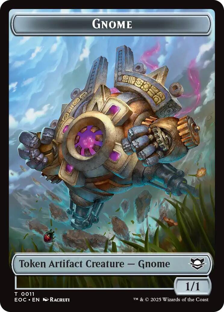 Gnome // Golem (0014) Double-Sided Token [Edge of Eternities Commander Tokens] MTG Single Magic: The Gathering  | Multizone: Comics And Games