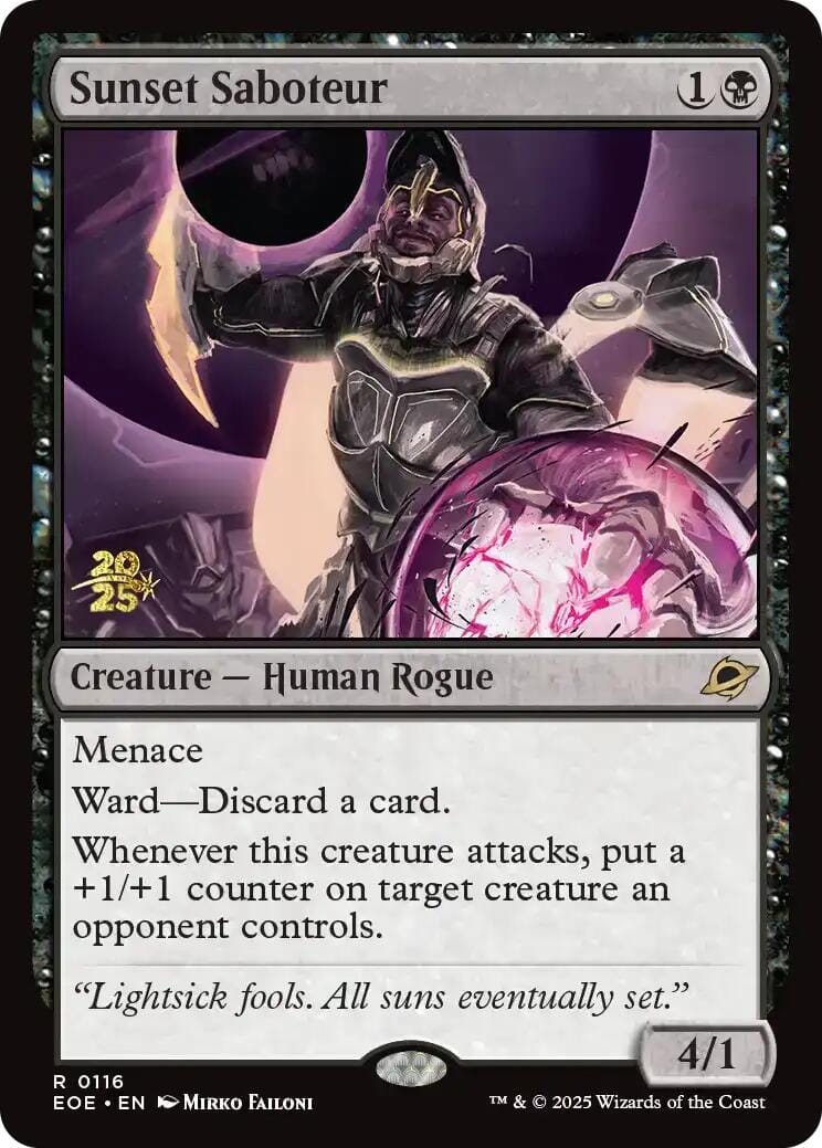 Sunset Saboteur [Edge of Eternities Prerelease Promos] MTG Single Magic: The Gathering  | Multizone: Comics And Games