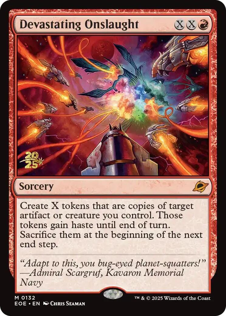 Devastating Onslaught [Edge of Eternities Prerelease Promos] MTG Single Magic: The Gathering  | Multizone: Comics And Games