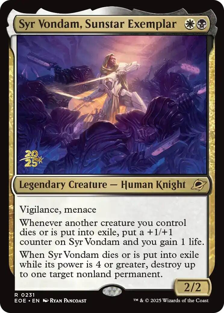 Syr Vondam, Sunstar Exemplar [Edge of Eternities Prerelease Promos] MTG Single Magic: The Gathering  | Multizone: Comics And Games