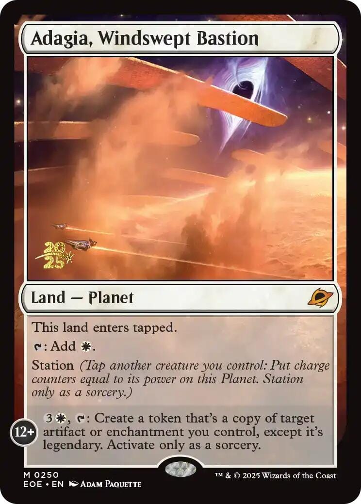 Adagia, Windswept Bastion [Edge of Eternities Prerelease Promos] MTG Single Magic: The Gathering  | Multizone: Comics And Games