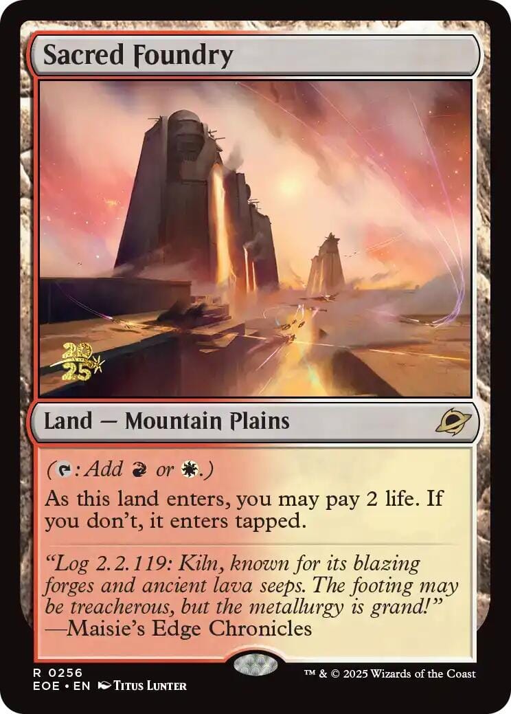 Sacred Foundry [Edge of Eternities Prerelease Promos] MTG Single Magic: The Gathering  | Multizone: Comics And Games