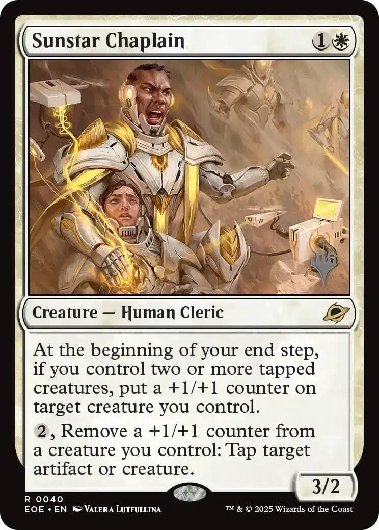 Sunstar Chaplain [Edge of Eternities Promo Pack] MTG Single Magic: The Gathering  | Multizone: Comics And Games