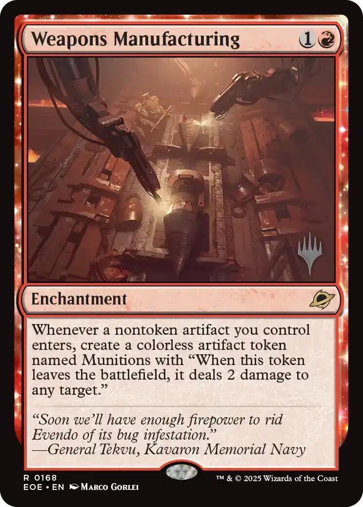 Weapons Manufacturing (Promo Pack) [Edge of Eternities Promo Pack] MTG Single Magic: The Gathering  | Multizone: Comics And Games