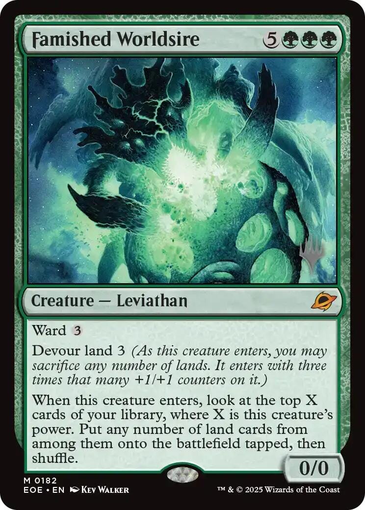 Famished Worldsire (Promo Pack) [Edge of Eternities Promo Pack] MTG Single Magic: The Gathering  | Multizone: Comics And Games