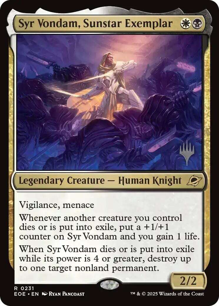 Syr Vondam, Sunstar Exemplar (Promo Pack) [Edge of Eternities Promo Pack] MTG Single Magic: The Gathering  | Multizone: Comics And Games