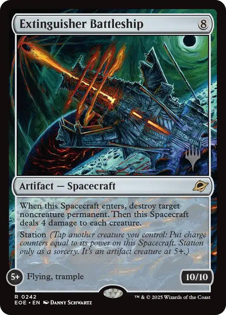 Extinguisher Battleship (Promo Pack) [Edge of Eternities Promo Pack] MTG Single Magic: The Gathering  | Multizone: Comics And Games