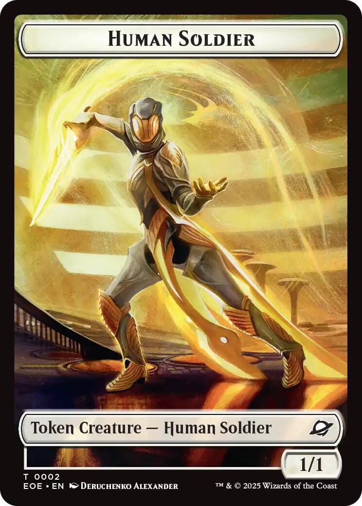 Human Soldier // Lander (0004) Doubled-Sided Token [Edge of Eternities Tokens] MTG Single Magic: The Gathering  | Multizone: Comics And Games