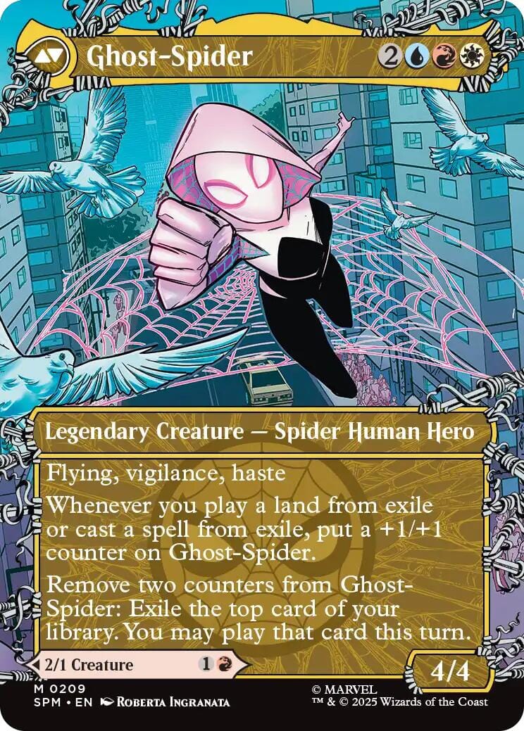 Gwen Stacy (0209) (Borderless) [Marvel's Spider-Man] MTG Single Magic: The Gathering  | Multizone: Comics And Games