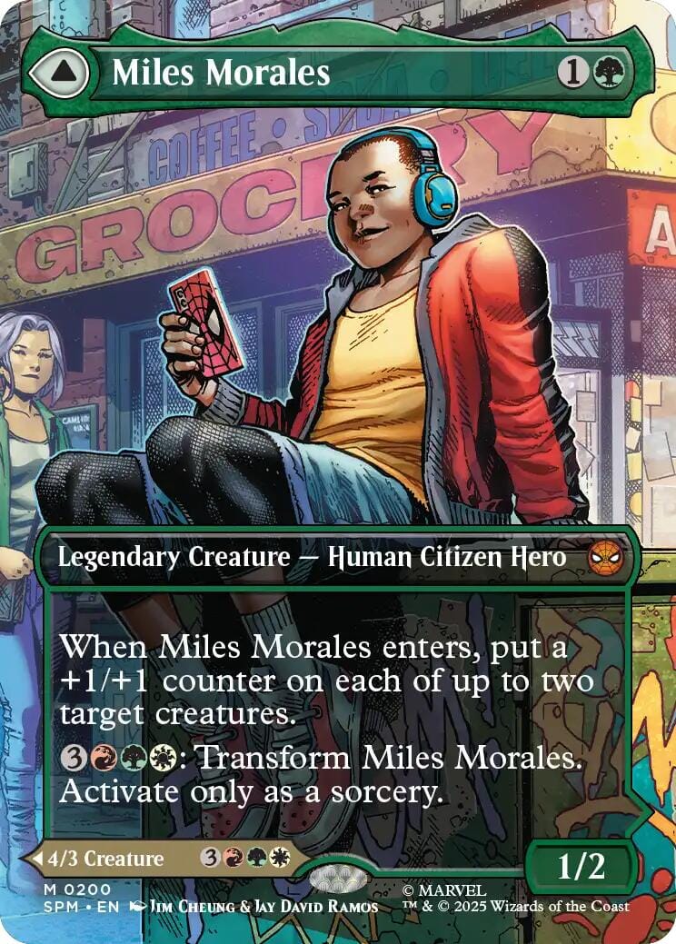 Miles Morales (0200) (Borderless) [Marvel's Spider-Man] MTG Single Magic: The Gathering  | Multizone: Comics And Games