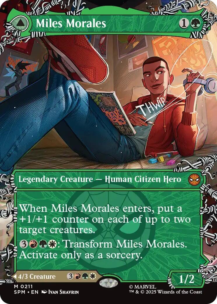 Miles Morales (0211) (Borderless) [Marvel's Spider-Man] MTG Single Magic: The Gathering  | Multizone: Comics And Games
