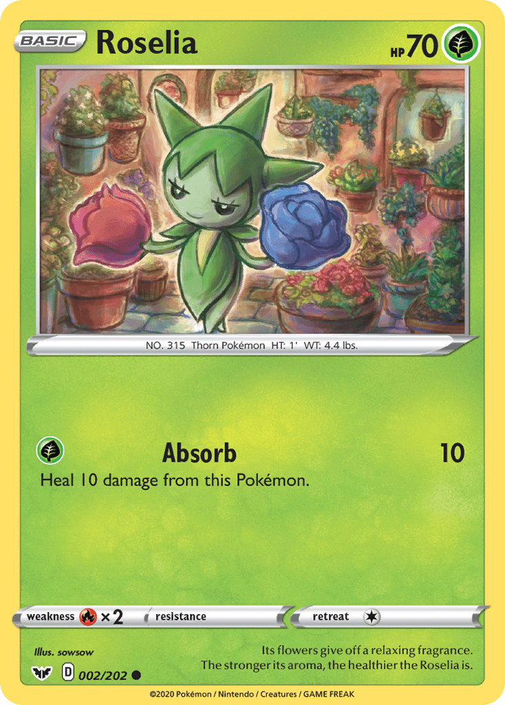 Roselia (002/202) [Sword & Shield: Base Set] Pokemon Single Pokémon  | Multizone: Comics And Games