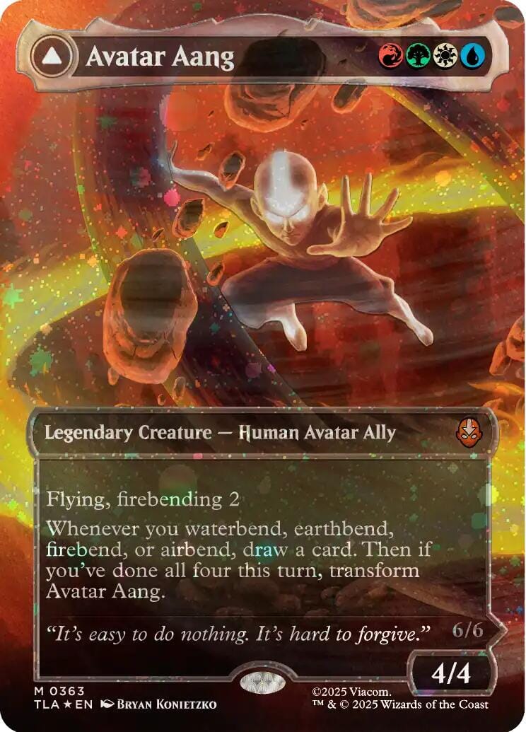 Avatar Aang (Raised Foil) [Avatar: The Last Airbender] MTG Single Magic: The Gathering  | Multizone: Comics And Games