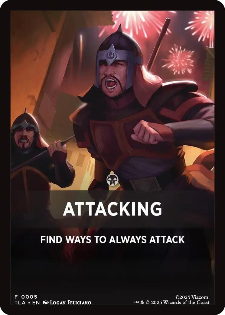 Attacking Theme Card [Avatar: The Last Airbender Tokens] MTG Single Magic: The Gathering  | Multizone: Comics And Games