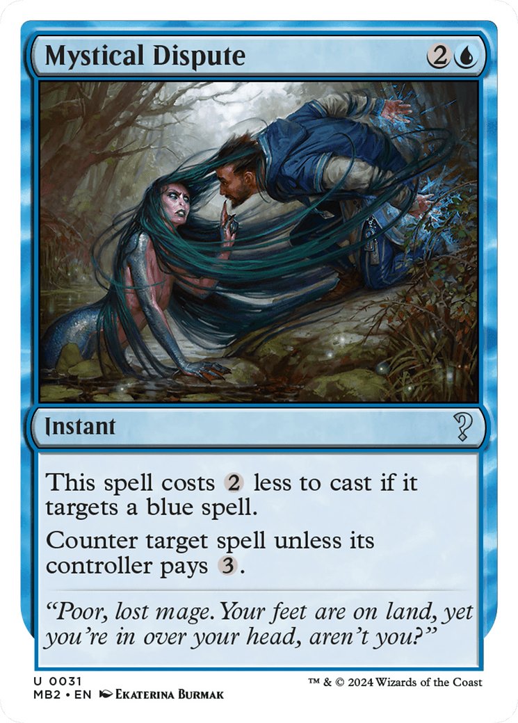 Mystical Dispute (White Border) [Mystery Booster 2] MTG Single Magic: The Gathering  | Multizone: Comics And Games
