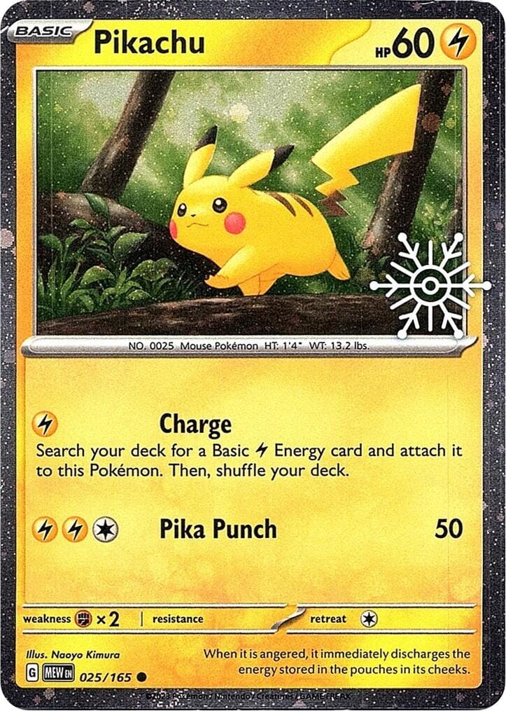 Pikachu (025/165) (Holoiday Calendar) [Miscellaneous Cards] Pokemon Single Pokémon  | Multizone: Comics And Games