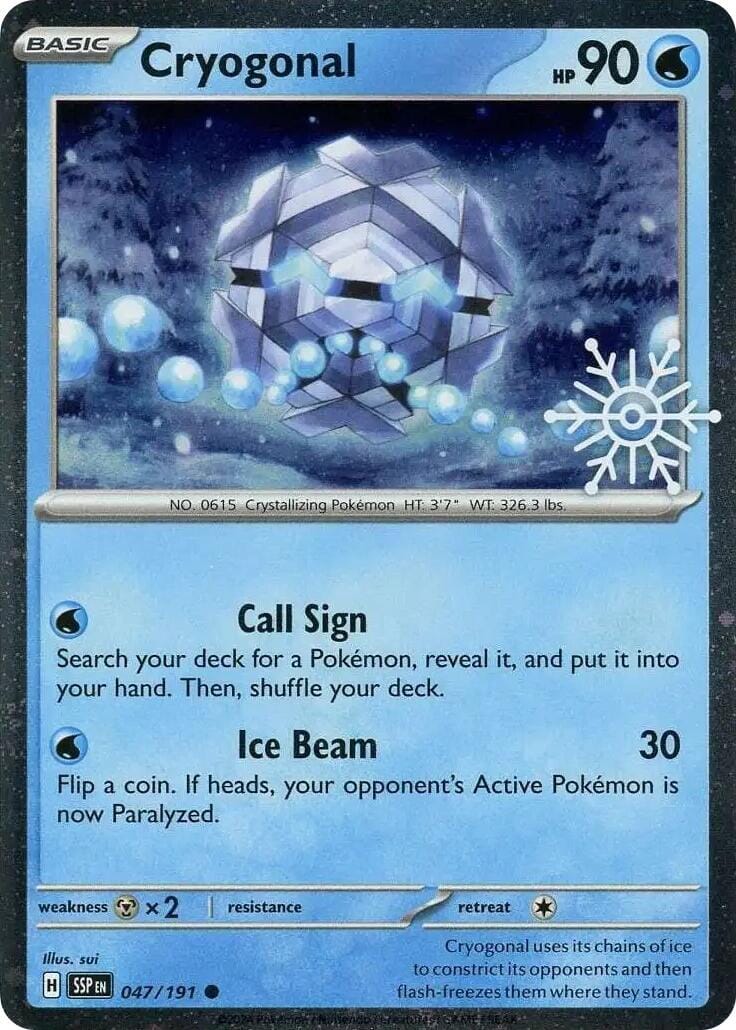Cryogonal (047/191) (Holiday Calendar) [Miscellaneous Cards] Pokemon Single Pokémon  | Multizone: Comics And Games