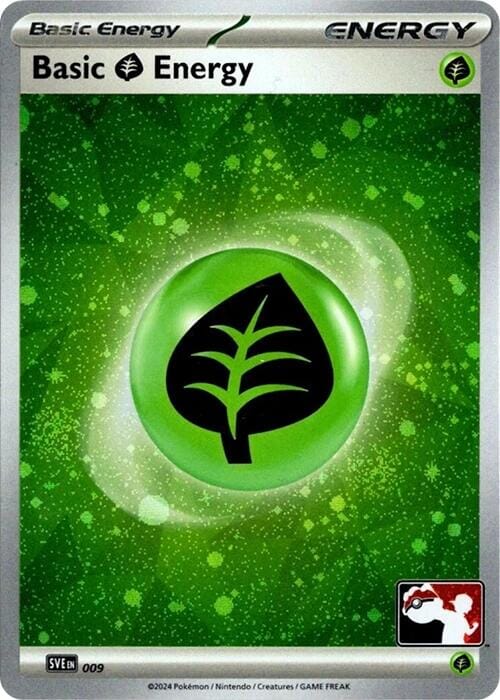 Basic Grass Energy (009) (Cosmos Holo) [Prize Pack Series Seven] Pokemon Single Pokémon  | Multizone: Comics And Games