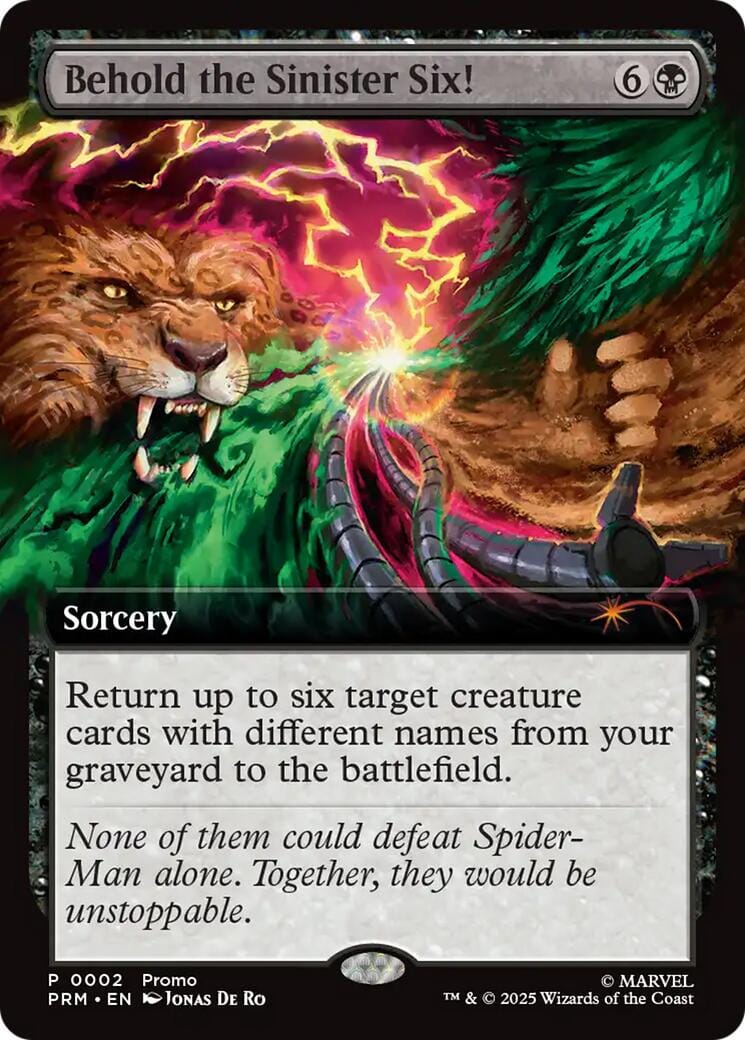 Behold the Sinister Six! [Marvel's Spider-Man Promos] MTG Single Magic: The Gathering  | Multizone: Comics And Games