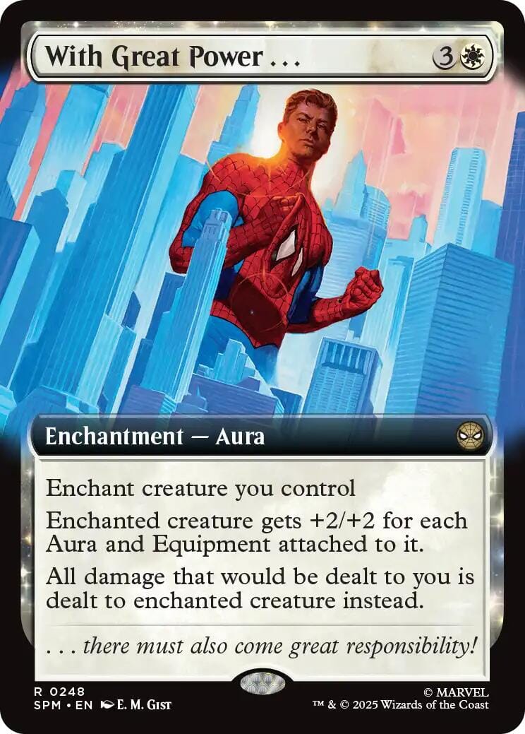 With Great Power... (Extended Art) [Marvel's Spider-Man] MTG Single Magic: The Gathering  | Multizone: Comics And Games