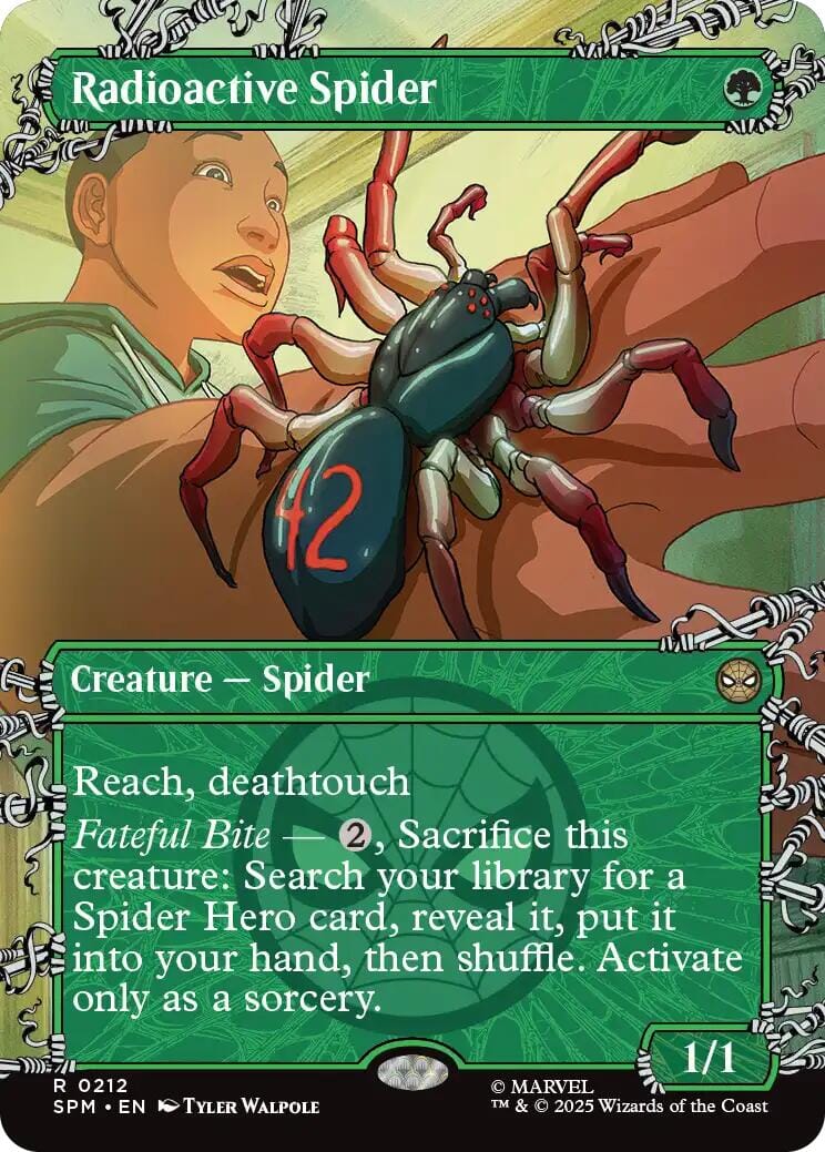 Radioactive Spider (Borderless) [Marvel's Spider-Man] MTG Single Magic: The Gathering  | Multizone: Comics And Games