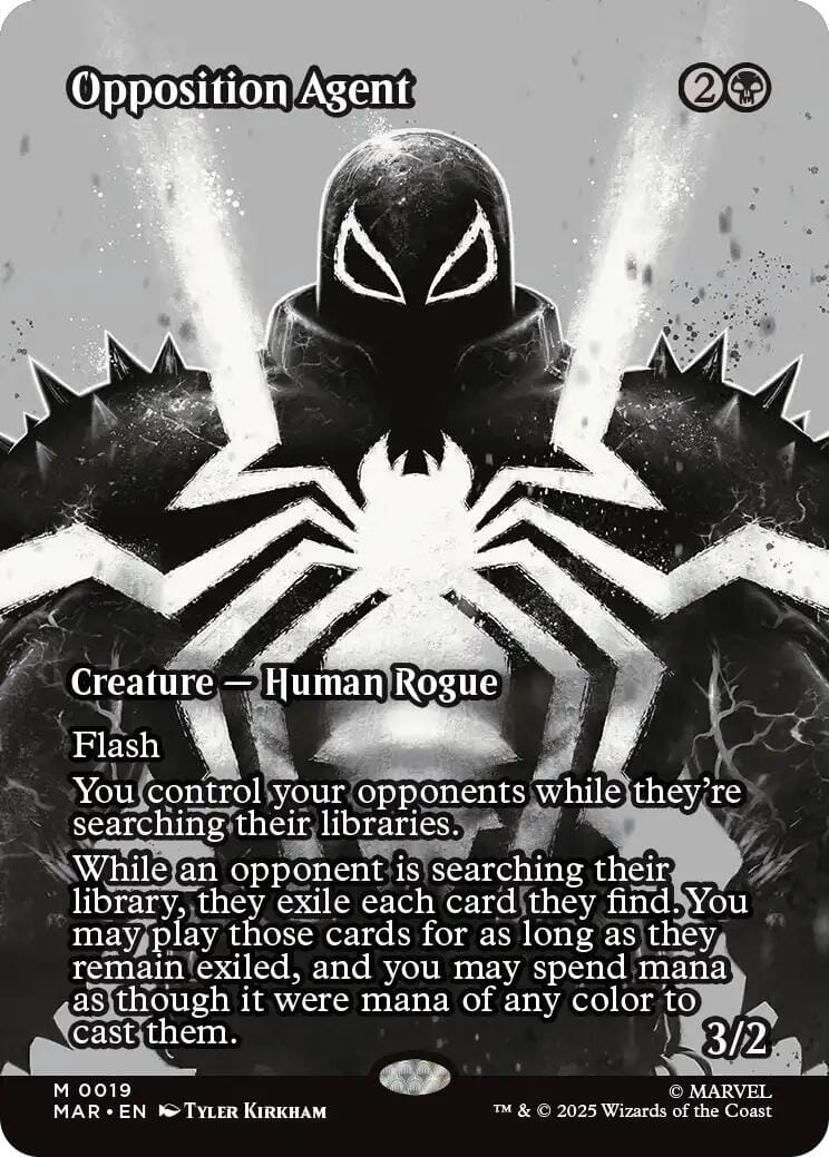 Opposition Agent (Borderless) [Marvel Universe: Eternal-Legal] MTG Single Magic: The Gathering  | Multizone: Comics And Games