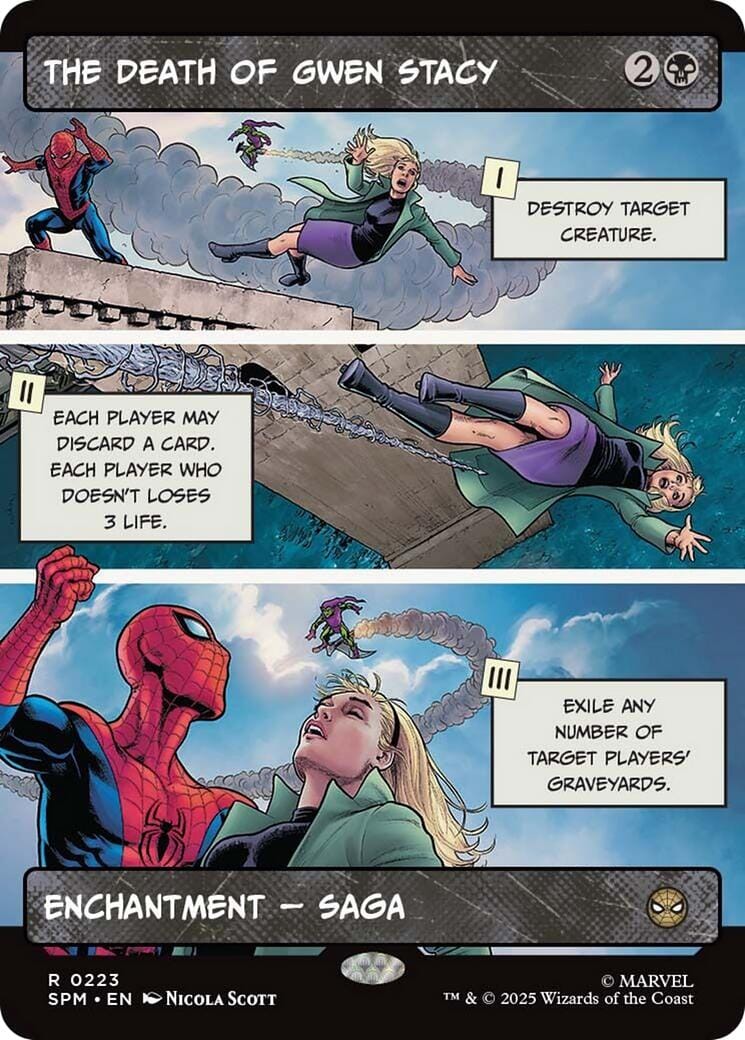 The Death of Gwen Stacy (Borderless) [Marvel's Spider-Man] MTG Single Magic: The Gathering  | Multizone: Comics And Games