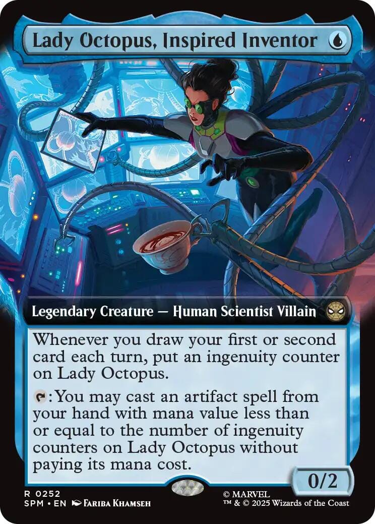 Lady Octopus, Inspired Inventor (Extended Art) [Marvel's Spider-Man] MTG Single Magic: The Gathering  | Multizone: Comics And Games