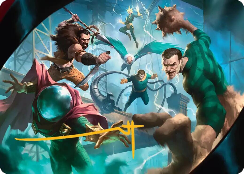 Behold the Sinister Six! Art Card (7/54) (Gold-Stamped Signature) [Marvel's Spider-Man Art Series] MTG Single Magic: The Gathering  | Multizone: Comics And Games